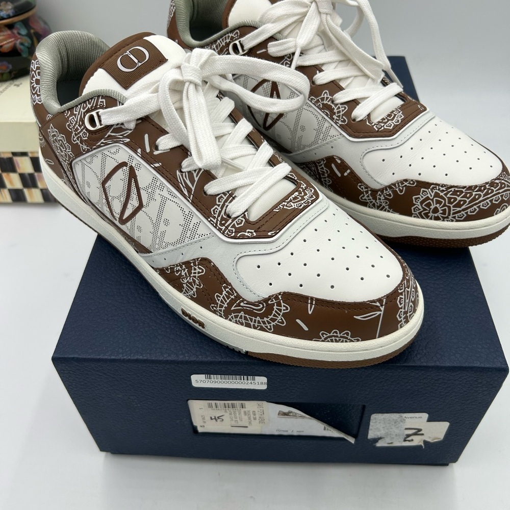 Men's Dior B 27 low Paisley sneakers size 45 made in Italy - Picture 2 of 12
